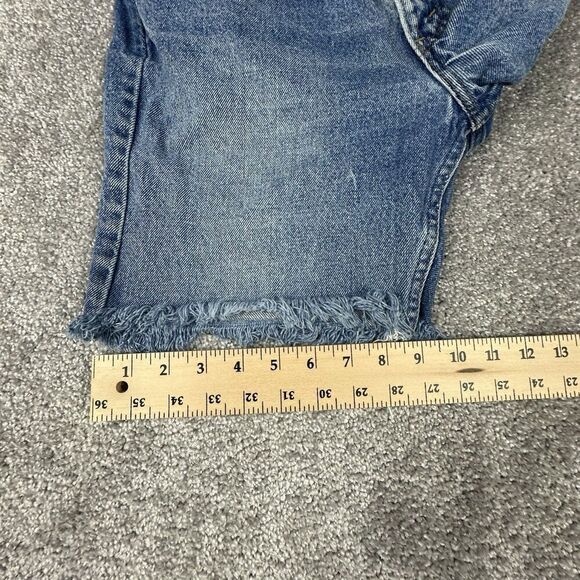 Vintage 90s Levis Cut Off Jorts Mens 31x7 Regular Orange Tab Shorts Denim Blue - Picture 7 of 9